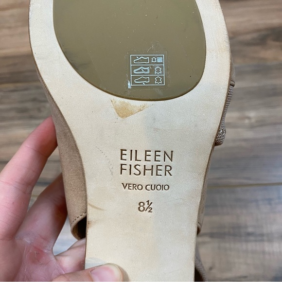 Eileen Fisher Kitten Block Heel Sling Back Sandal Women's 8.5‎ - Picture 9 of 9